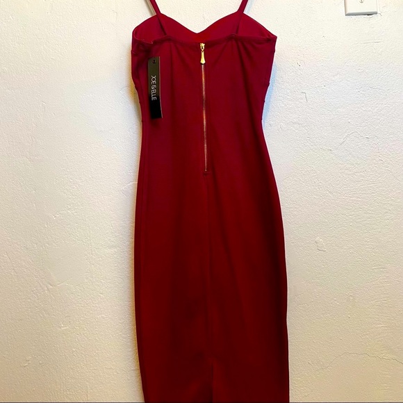 👗NWT! Beautiful Joe & Elle knee length, dark red cocktail dress. - Picture 3 of 9
